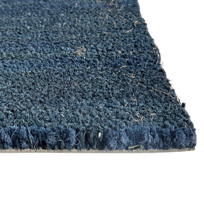 Tapis coco bleu sur mesure