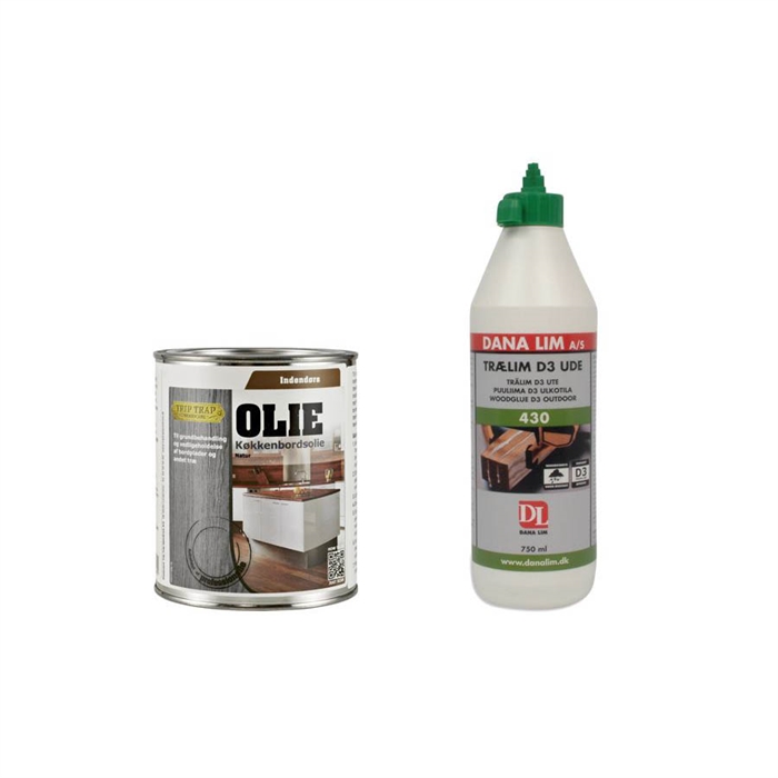 Colle + huile